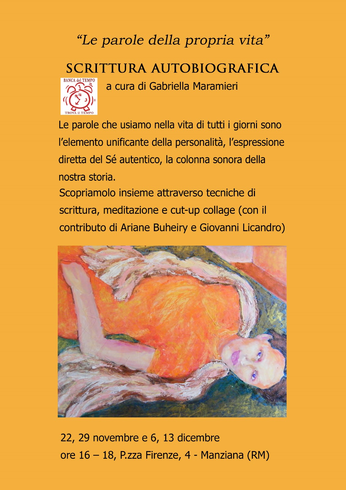 bdt-trova il tempo - locandina incontri scrittura