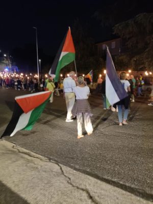 Fiaccolata per la pace a Gaza e nel mondo da Quadroni a Manziana