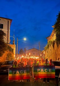 Fiaccolata per la pace a Gaza e nel mondo da Quadroni a Manziana
