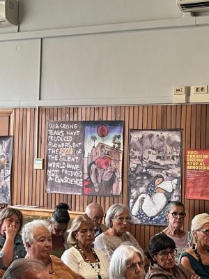 Aula consiliare Comune di Manziana - discussione sulla pace