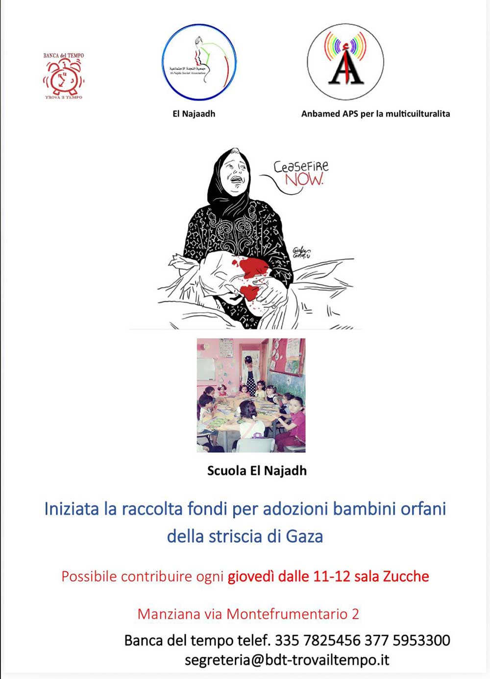 Raccolta fondi per adozione bambini orfani della striscia di Gaza